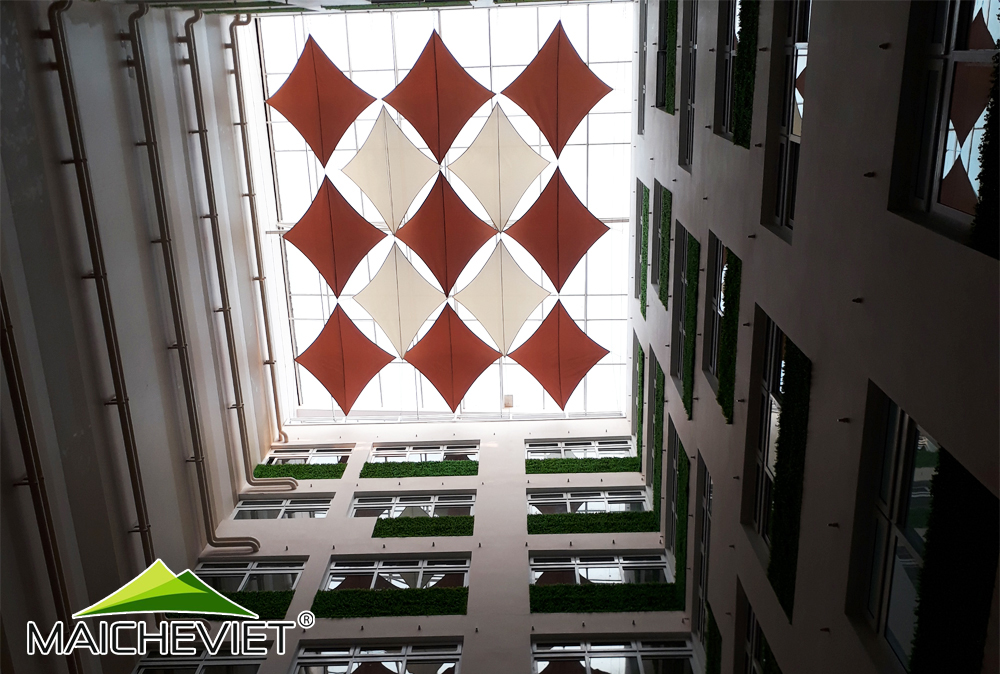 Thiết kế và thi công mái che giếng trời tại bệnh viện phụ sản quốc tế Đức Giang