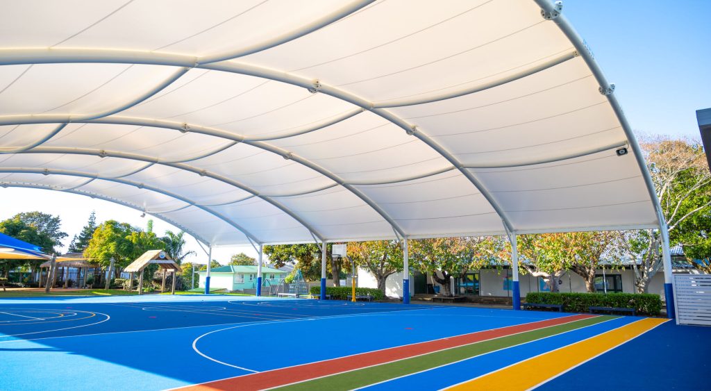 Tổ hợp mái che trường học