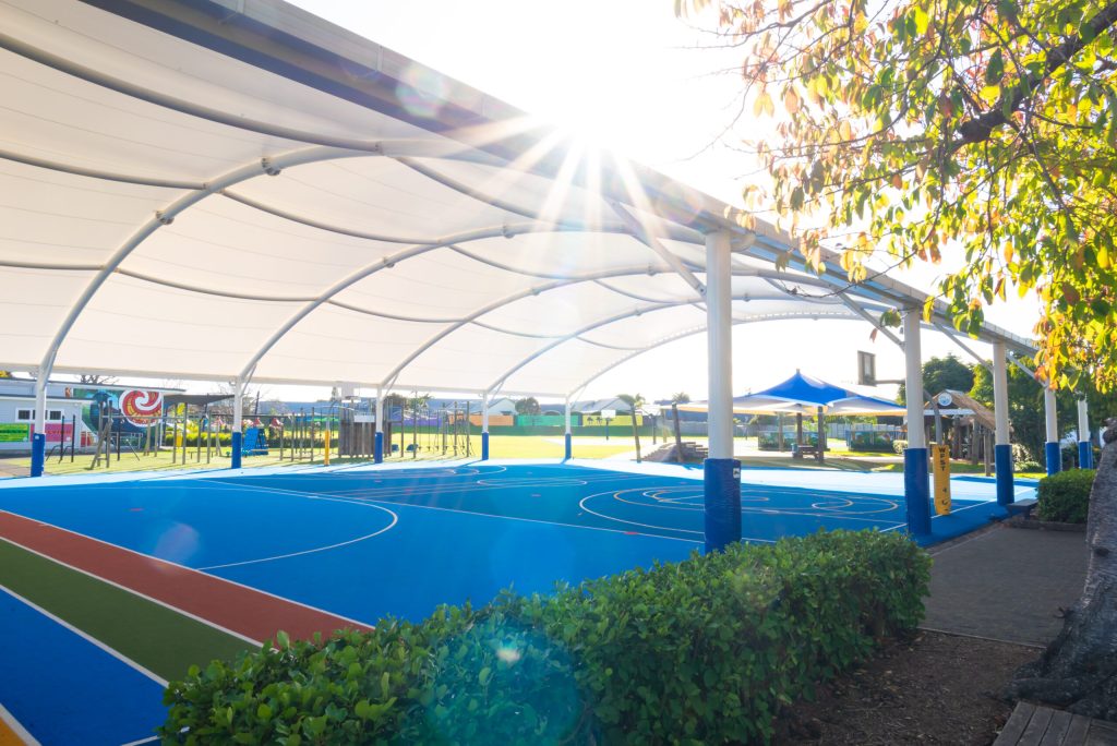 Tổ hợp mái che trường học