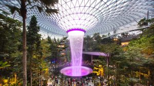 Mái che Rain Vortex Jewel Changi Airport (Singapore)